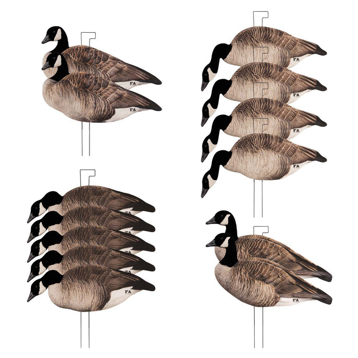 Last Pass Honker Silhouette Decoys 12 Pack with Flocked Heads