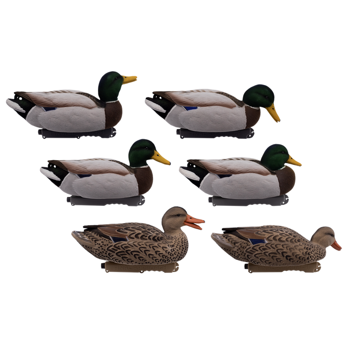 LIVE Fully Flocked Floating Mallards - 6 Pack