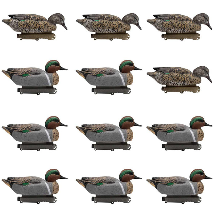 HD Greenwing Teal Floaters - 12 Pack