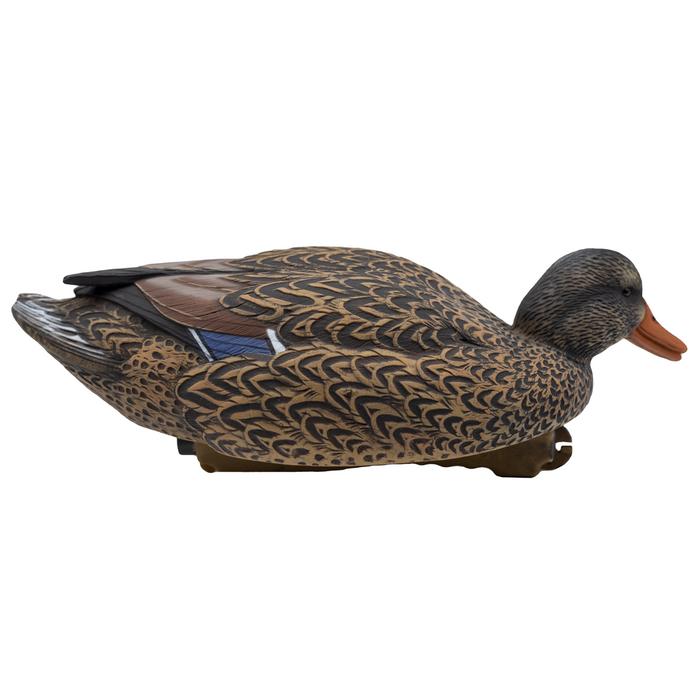 LIVE Floating Mallards - Flocked Heads With 12 Slot Decoy Bag - 12 Pack