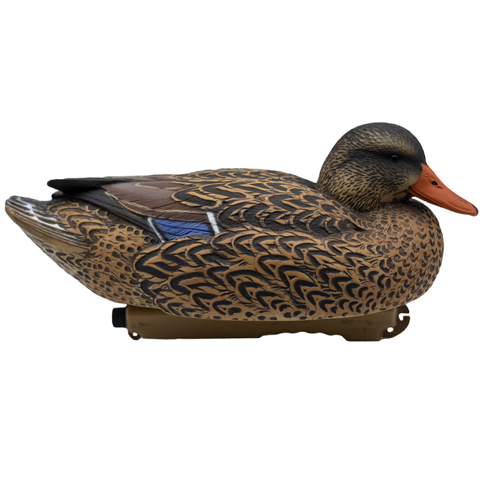 LIVE Floating Mallards - Flocked Heads With 12 Slot Decoy Bag - 12 Pack