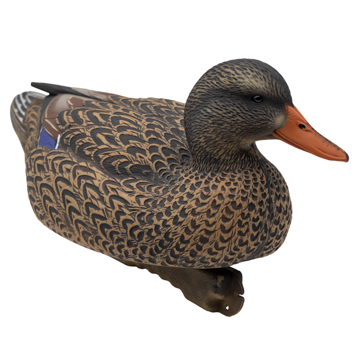 LIVE Floating Mallards - Flocked Heads With 12 Slot Decoy Bag - 12 Pack