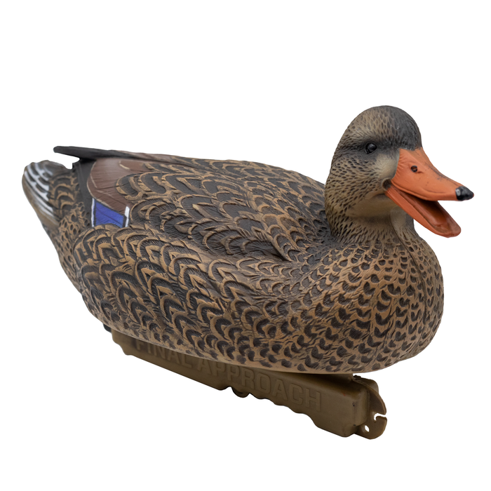 LIVE Floating Mallards - Flocked Heads With 12 Slot Decoy Bag - 12 Pack