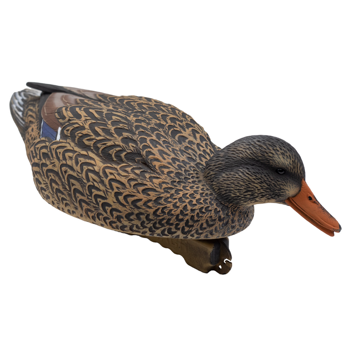 LIVE Floating Mallards - Flocked Heads With 12 Slot Decoy Bag - 12 Pack