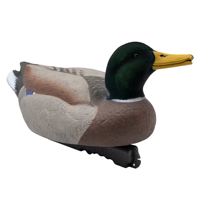LIVE Floating Mallards - Flocked Heads With 12 Slot Decoy Bag - 12 Pack