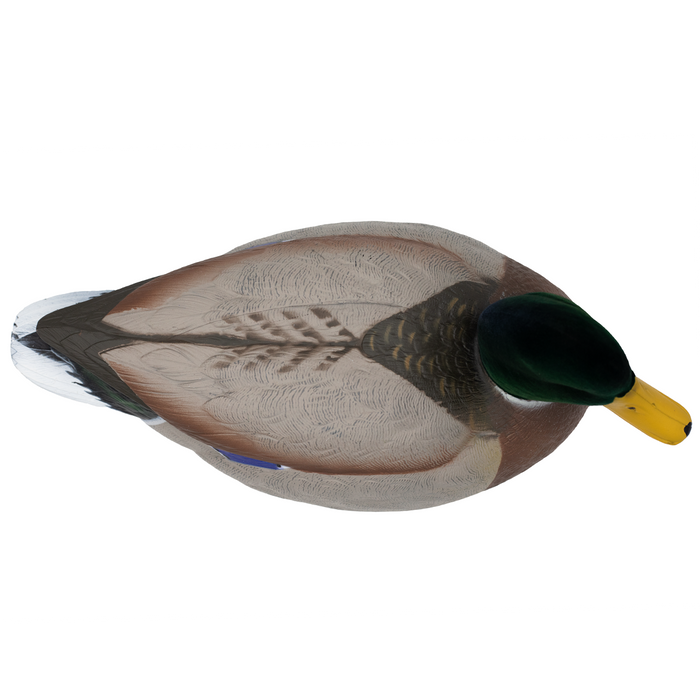 LIVE Floating Mallards - Flocked Heads With 12 Slot Decoy Bag - 12 Pack