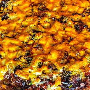 Duck Crust Pizza with Dried Fruit and Feta Cheese by Brad Fenson