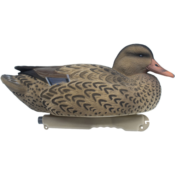 Live Mallard Floaters Fully Flocked Duck Decoy with 12-Slot Decoy Bag