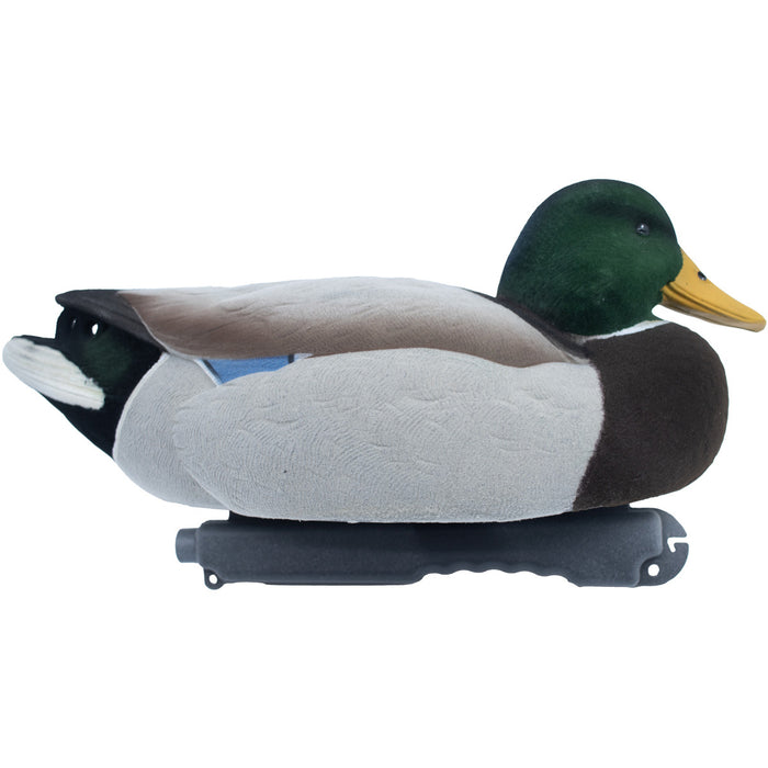 Live Mallard Floaters Fully Flocked Duck Decoy with 12-Slot Decoy Bag