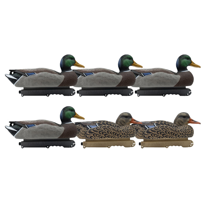 Oversized Live Mallard Duck Decoys, 6 Pack