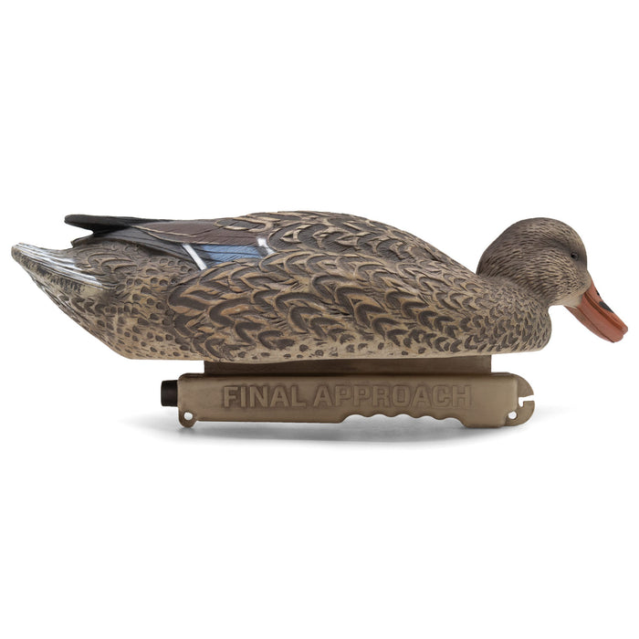 LIVE Floating Mallards - Flocked Heads With 12 Slot Decoy Bag - 12 Pack