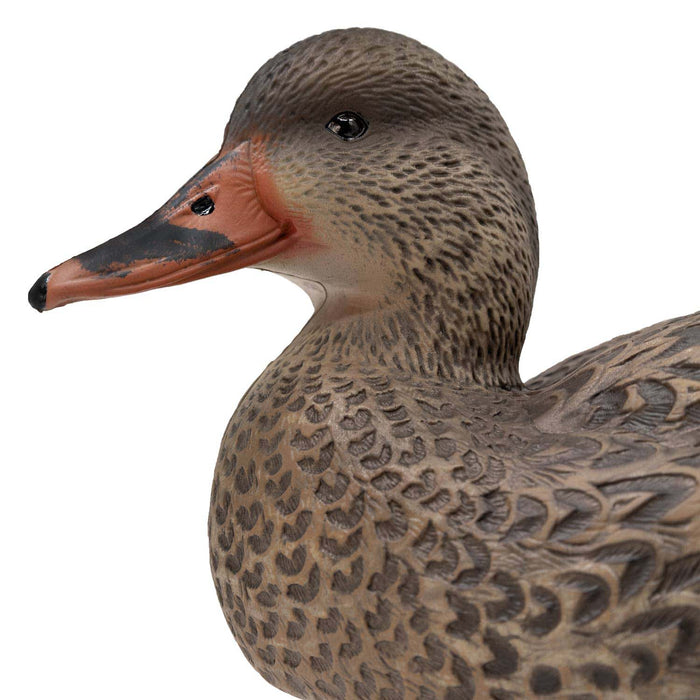 LIVE Floating Mallards - Flocked Heads With 12 Slot Decoy Bag - 12 Pack