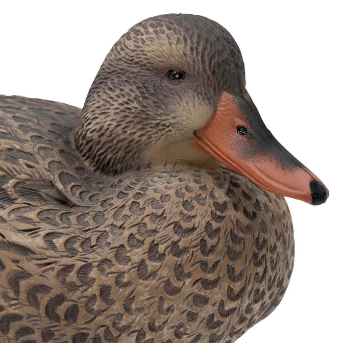 LIVE Floating Mallards - Flocked Heads With 12 Slot Decoy Bag - 12 Pack