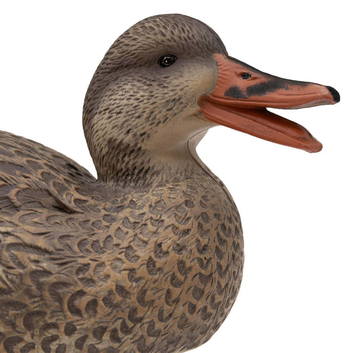 LIVE Floating Mallards - Flocked Heads With 12 Slot Decoy Bag - 12 Pack