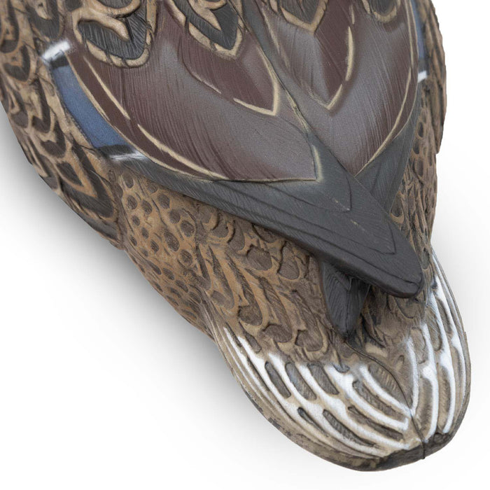 LIVE Floating Mallards - Flocked Heads With 12 Slot Decoy Bag - 12 Pack