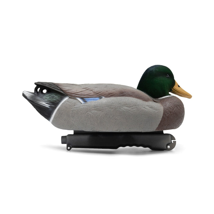 LIVE Floating Mallards - Flocked Heads With 12 Slot Decoy Bag - 12 Pack