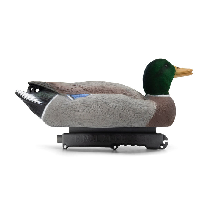 LIVE Floating Mallards - Flocked Heads With 12 Slot Decoy Bag - 12 Pack