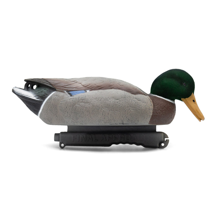 LIVE Floating Mallards - Flocked Heads With 12 Slot Decoy Bag - 12 Pack