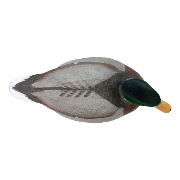 LIVE Floating Mallards - Flocked Heads With 12 Slot Decoy Bag - 12 Pack
