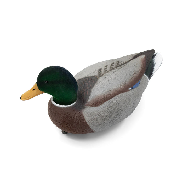 LIVE Floating Mallards - Flocked Heads With 12 Slot Decoy Bag - 12 Pack
