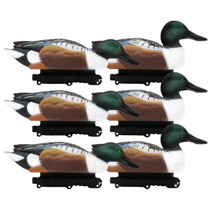 HD Northern Shoveler Floating Duck Decoys, 6 Pack