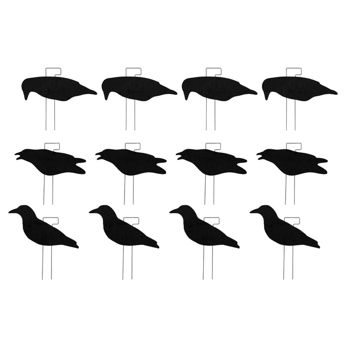 Last Pass Fully Flocked Crow Silhouettes – 12 Pack