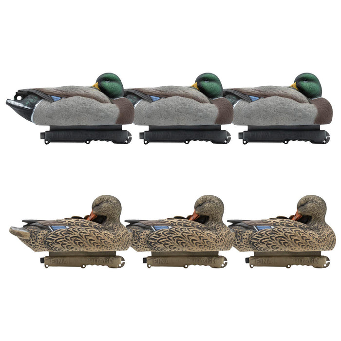 HD Floating Mallard Sleeper Preener, 6 Pack