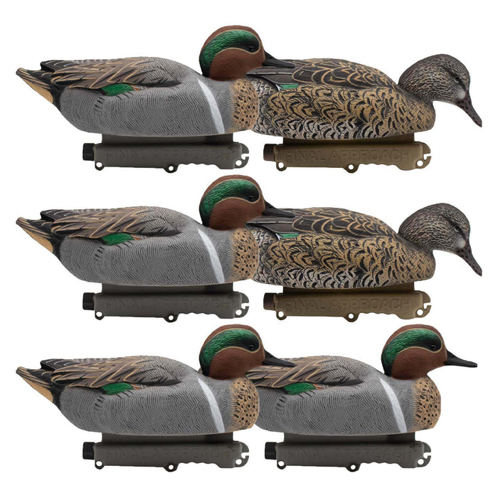 HD Greenwing Teal Floaters, 6 Pack