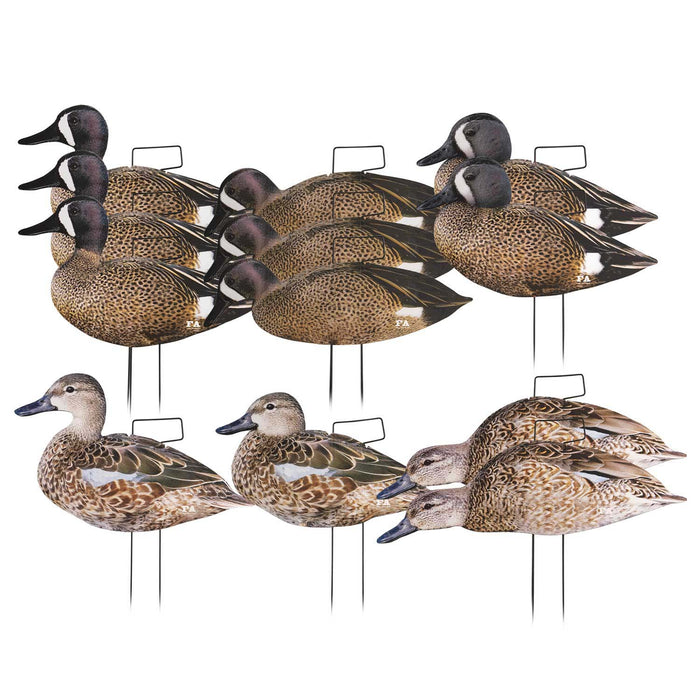 Last Pass Blue-Winged Teal Silhouettes, 12 Pack