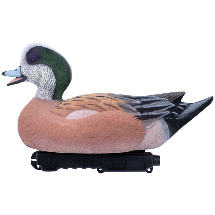 Live Fully Flocked Wigeon Floating Duck Decoys, 6 Pack