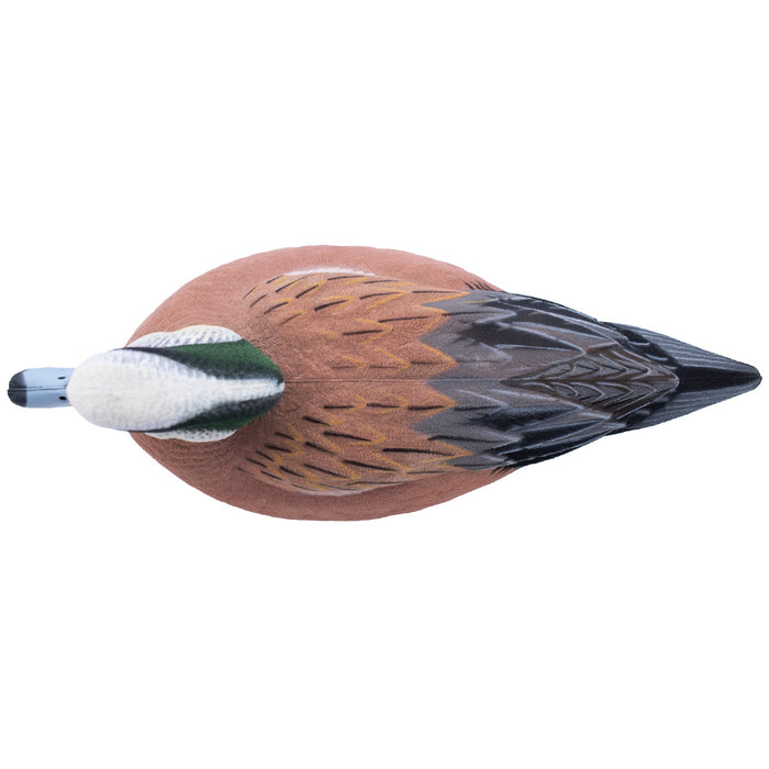 Live Fully Flocked Wigeon Floating Duck Decoys, 6 Pack