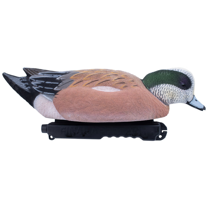 Live Fully Flocked Wigeon Floating Duck Decoys, 6 Pack