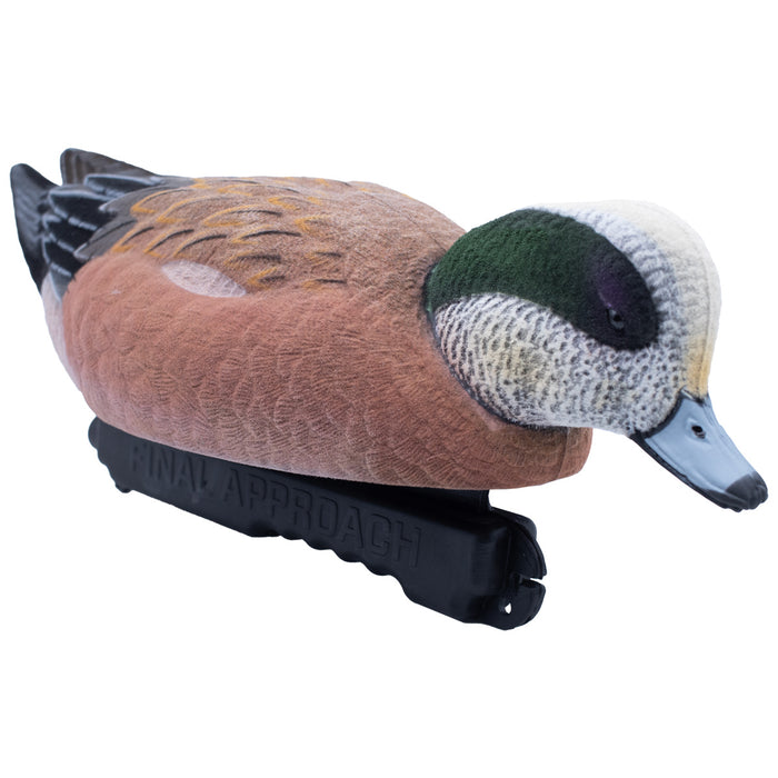 Live Fully Flocked Wigeon Floating Duck Decoys, 6 Pack