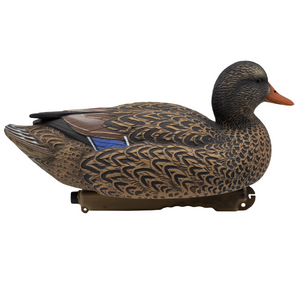 Live Floating Mallards - Flocked Heads With 12 Slot Decoy Bag