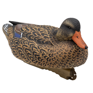 Live Floating Mallards - Flocked Heads With 12 Slot Decoy Bag
